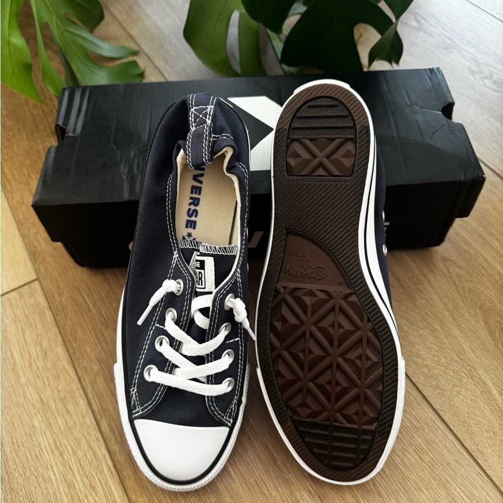 Converse Navy and White Canvas Shoes - Picture 5 of 6